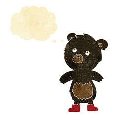 cartoon cute little bear with thought bubble