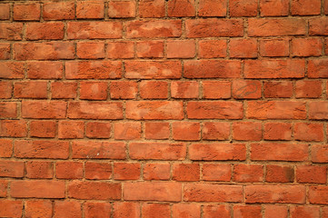 Obraz premium Texture of old red brick wall
