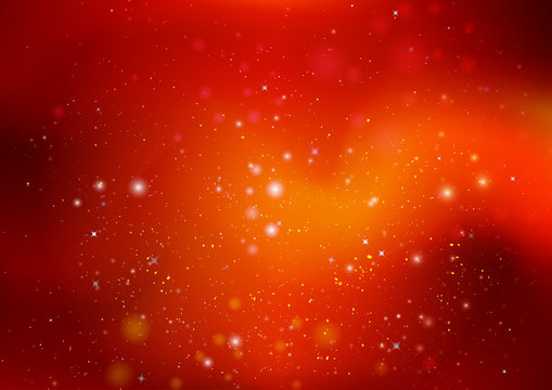 Orange background with highlights and stars