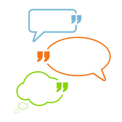 Quotation Mark Speech Bubble. Quote sign icon.