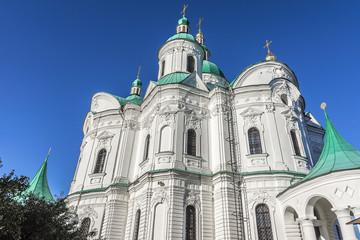 Fototapeta na wymiar Cathedral of Birth of Virgin Mary, Kozelets, Chernigov region.