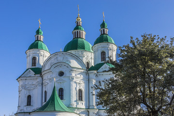 Fototapeta na wymiar Cathedral of Birth of Virgin Mary, Kozelets, Chernigov region.
