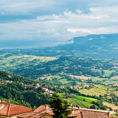 Fototapeta na wymiar San Marino landscape.