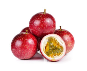 Passion fruit isolated on white background