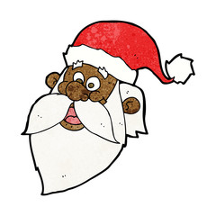 cartoon jolly santa claus face