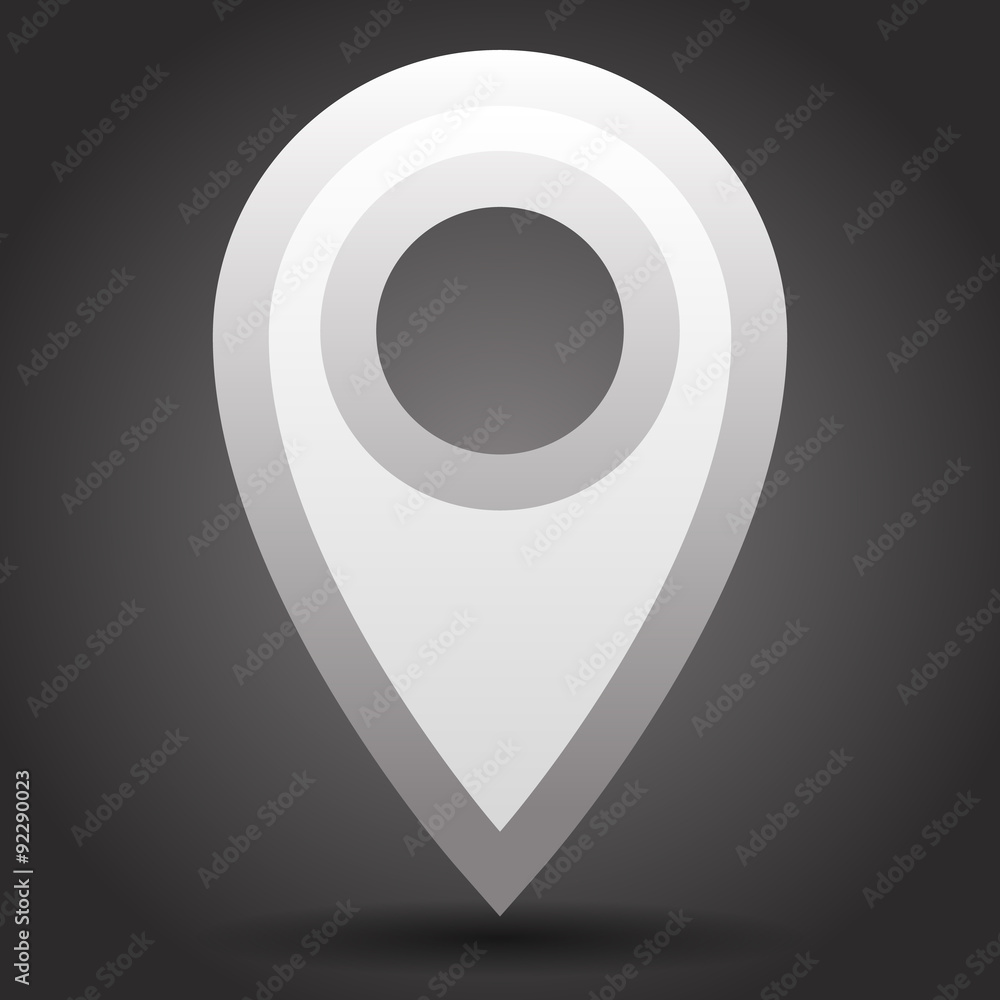 Aufkleber map pin, map marker vector. arrow, pointer icon for cartography,