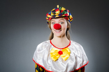 Clown in the funny concept