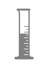 Isolated laboratory glass on white background