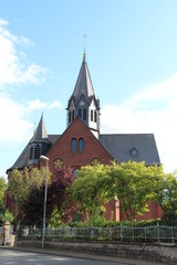Fototapeta na wymiar Die katholische Kirche St. Peter in Hofgeismar
