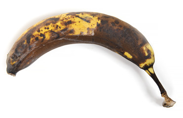 isolated ripe banana on white background