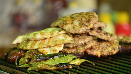 Tasty meat on the grill