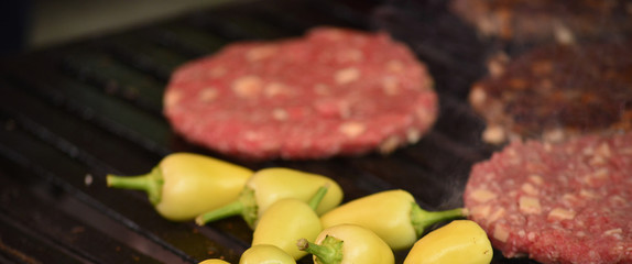 Tasty meat on the grill