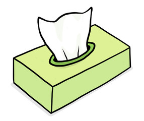 green box of tissue paper 