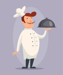 Vector cartoon cook flat illustration