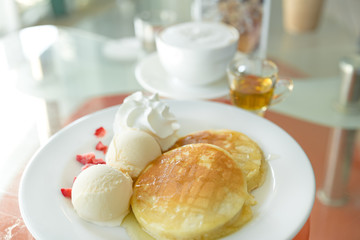 Pancake with icecream