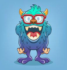 Vector monster cartoon illustration