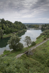 Fototapeta premium Cloudy river landscape