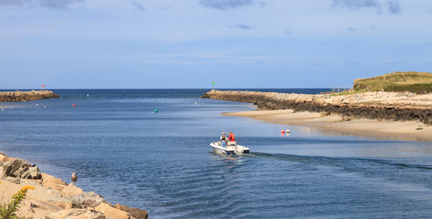 Sesuit Harbor in Dennis, Massachusetts on Cape Cod in the summer