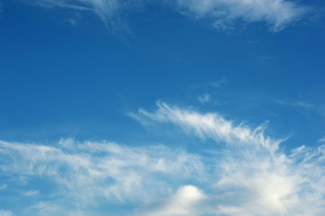 Texture of blue sky with  clouds