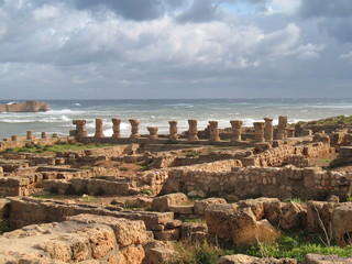 Libye, thermes romains sur le site d'Apollonia