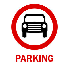 Parking Sign on the isolated background