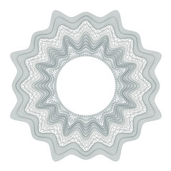 guilloche decorative element for design certificate, diploma and bank note