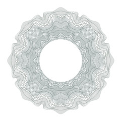 guilloche decorative element for design certificate, diploma and bank note