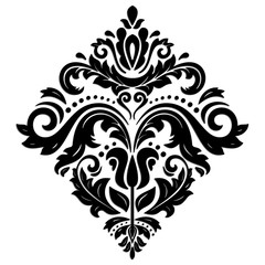 Oriental Vector Pattern With 3D Elements