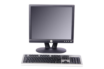 Desktop computer isolated on white