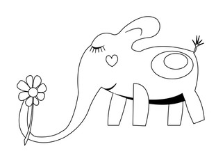 coloing with elephant