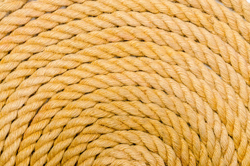 Close up of rope arranged as background
