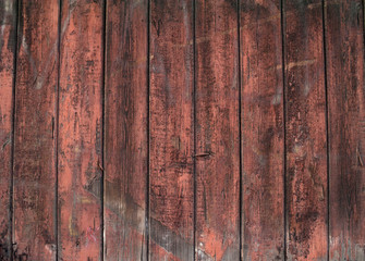 Texture of old red fence