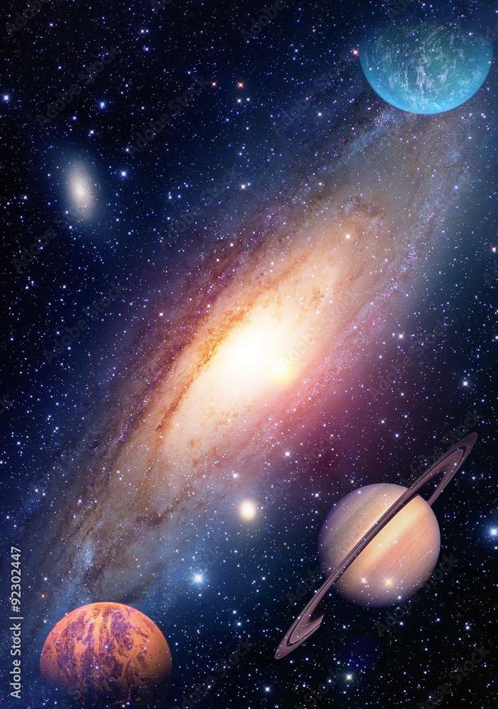 Canvas Prints astrology astronomy saturn outer space big bang solar system planet galaxy creation. elements of thi