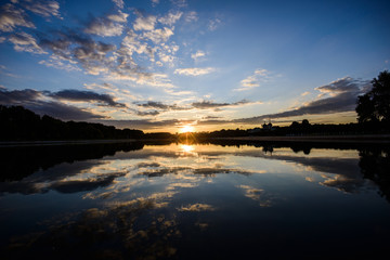 Peaceful Lake at Sunset