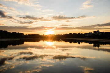 Peaceful Lake at Sunset