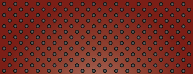 Metal perforated texture background banner