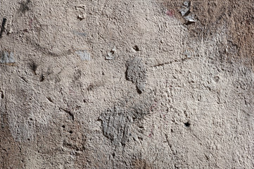 Texture of old wall covered with gray stucco