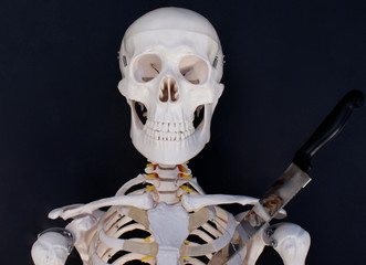 Skeleton With Knife Wound 