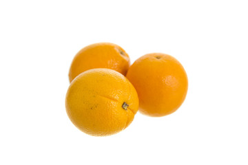 Juicy fresh orange isolated on white background