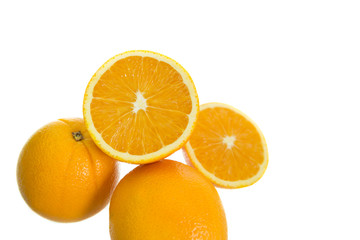 Orange fruit isolated on white background
