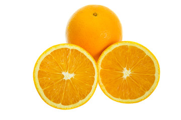Orange fruit isolated on white background
