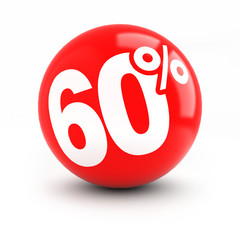 60% discount red ball