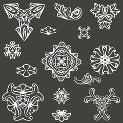 vector beautiful floral ornament elements