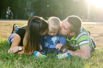 young family with a baby