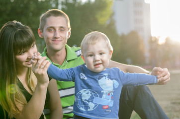 young family with a baby