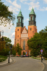Fototapeta na wymiar Gothic cathedral church , Poznan, Poland