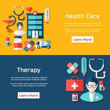 Medical brochure template for web or print.