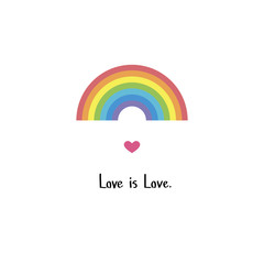 Fototapeta premium greeting card. lgbt community. Rainbow greeting card. love is love, regardless of gender