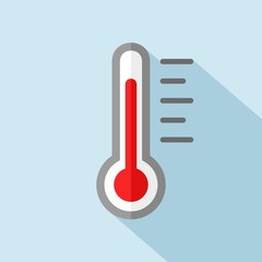 Thermometer Icon. Flat style Vector Illustration.