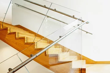 Cercles muraux Escaliers Intérieur moderne avec escaliers en bois